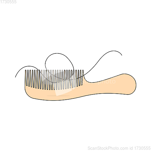 Image of Hair In Comb Icon