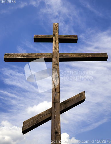 Image of old wooden Orthodox cross
