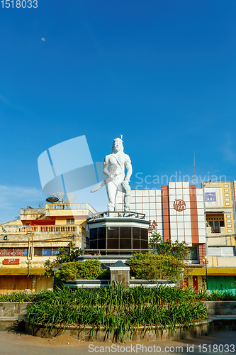 Image of Statue of a indian warrior in Manado, Indonesia
