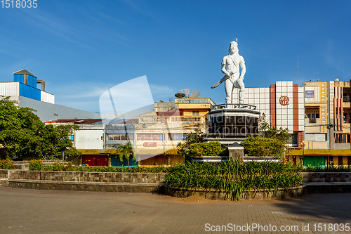 Image of Statue of a indian warrior in Manado, Indonesia