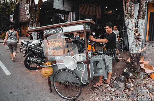 Image of Street food seller in Manado, North Sulawesi, Indonesia