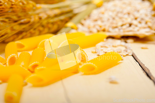 Image of Italian pasta penne with wheat