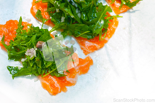 Image of fresh salmon carpaccio