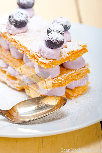 Image of napoleon blueberry cake dessert