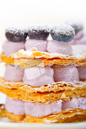 Image of napoleon blueberry cake dessert