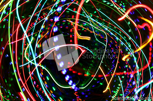 Image of Abstract bright motion background with blurred lights