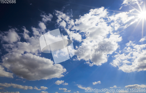 Image of blue sky with clouds