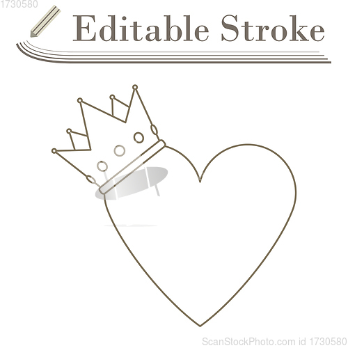 Image of Valentine Heart Crown Icon