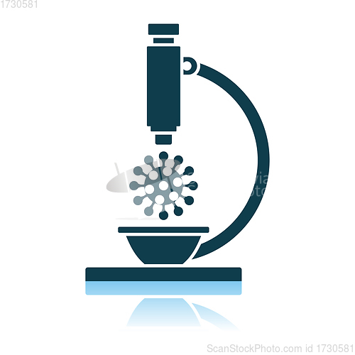 Image of Research Coronavirus By Microscope Icon