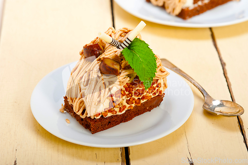 Image of chestnut cream cake dessert