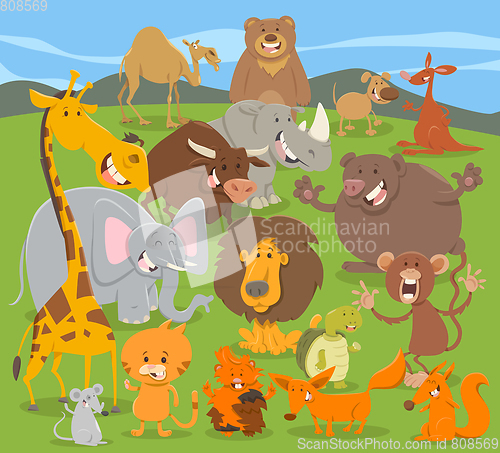 Image of cute animal characters group