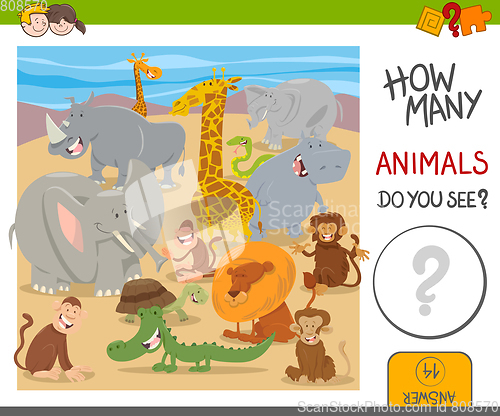 Image of how many animals game for kids