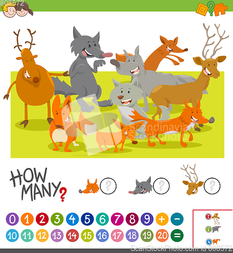 Image of how many animals activity