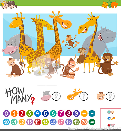 Image of how many animals game