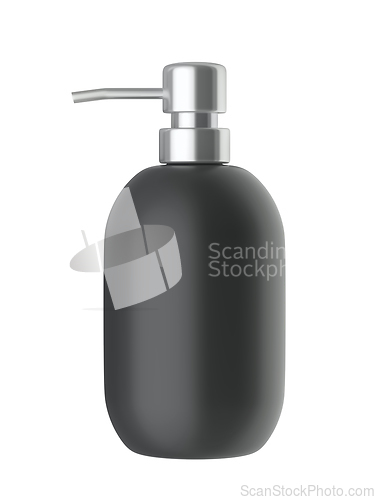 Image of Black liquid soap bottle