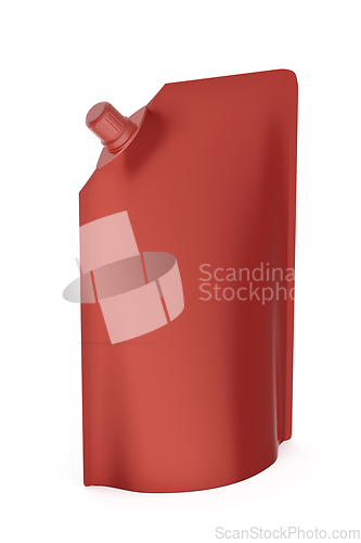 Image of Red stand-up pouch with spout