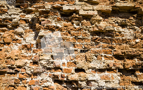 Image of crumbling old brick wall