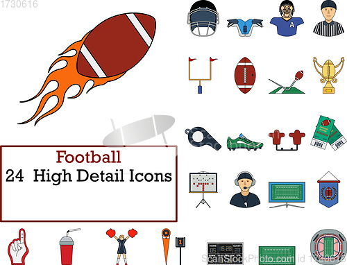 Image of Football Icon Set