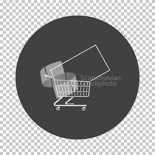 Image of Shopping Cart With TV Icon