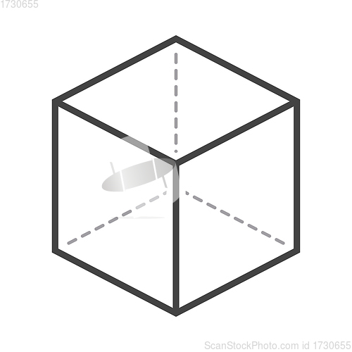 Image of Cube With Projection Icon