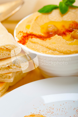 Image of Hummus with pita bread