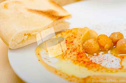 Image of Hummus with pita bread