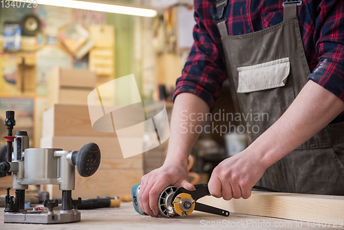 Image of Carpenter repairing instrument for wooden workshop