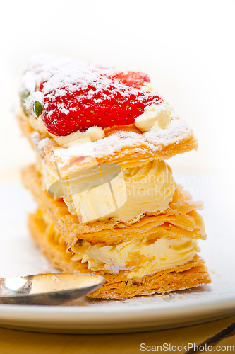 Image of napoleon strawberry cake dessert