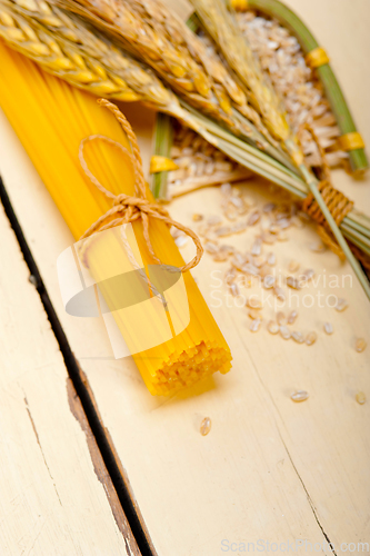 Image of organic Raw italian pasta and durum wheat