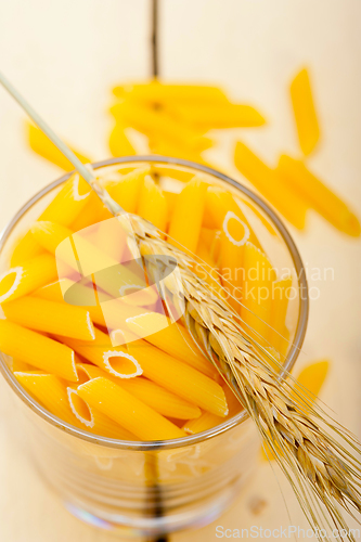 Image of Italian pasta penne with wheat