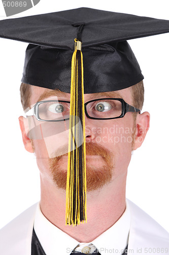 Image of very funny graduation a young man