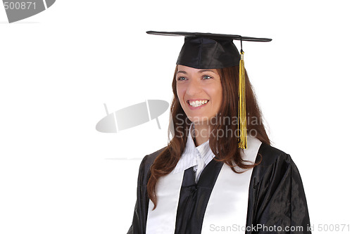 Image of happy graduation a young woman