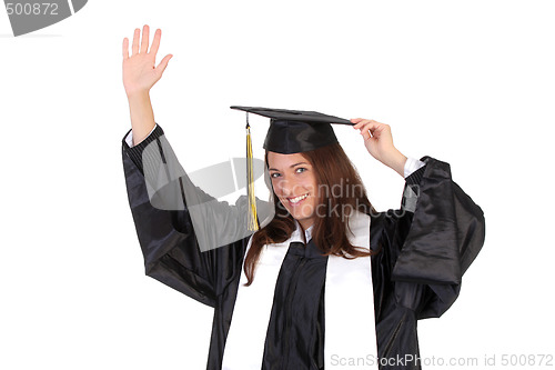 Image of happy graduation a young woman