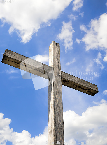 Image of old wooden Catholic cross