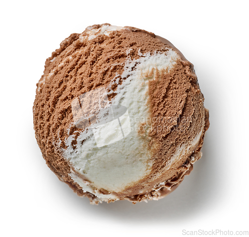 Image of chocolate and vanilla ice cream