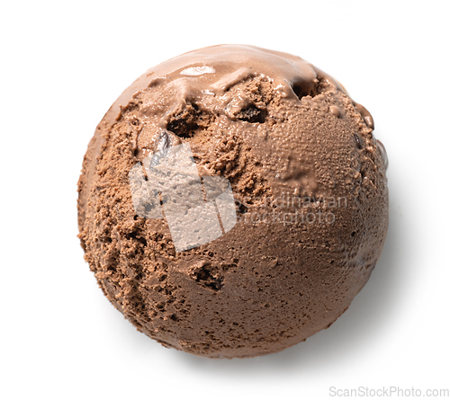 Image of chocolate ice cream ball