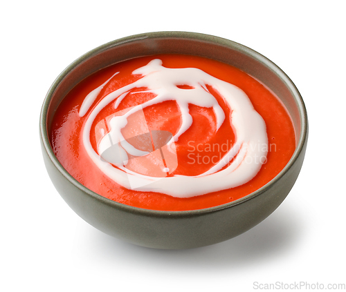 Image of bowl of tomato cream soup