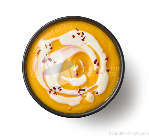 Image of bowl of vegetable cream soup