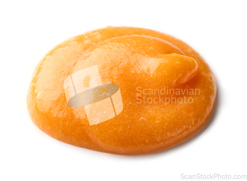 Image of vegetable puree on white background