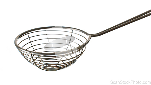 Image of small strainer on white background