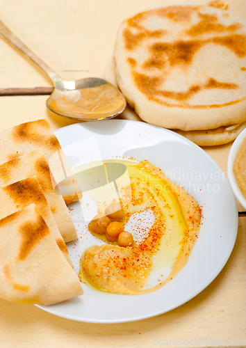 Image of Hummus with pita bread