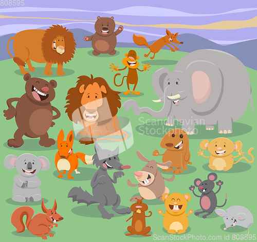 Image of wild animal characters group