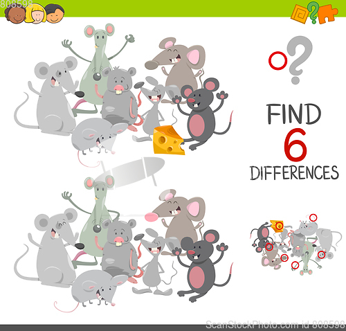 Image of differences game with mice