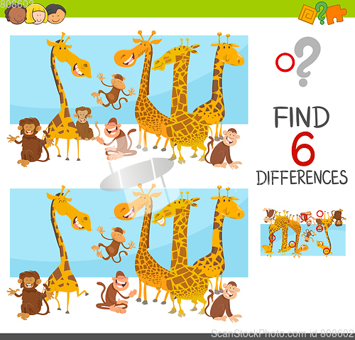 Image of differences game for children