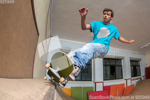 Image of Skateboarder performing a trick