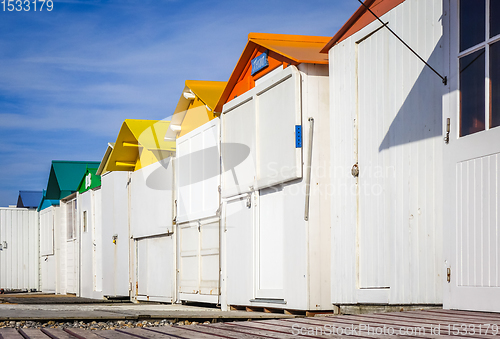 Image of Beach Huts in Le-Treport, Normandy, France