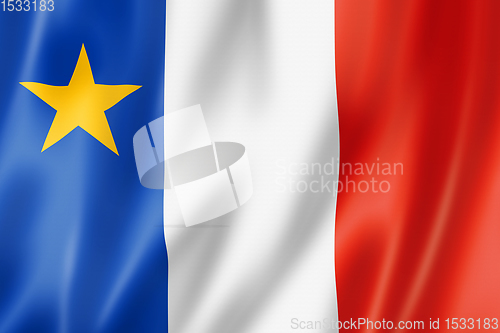 Image of Acadians ethnic flag, America