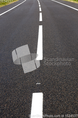 Image of white road markings