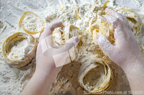 Image of wheat flour pasta
