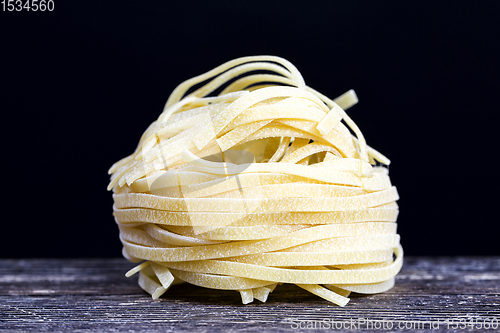 Image of pasta in raw dried form